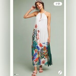 Anthropologie Postmark Flamingo Maxi Dress